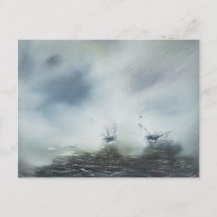 Dicovery heeft clearing in the sea mist Captain Briefkaart