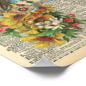 dictionary Art Colorful Butterflies Poster (Hoek)