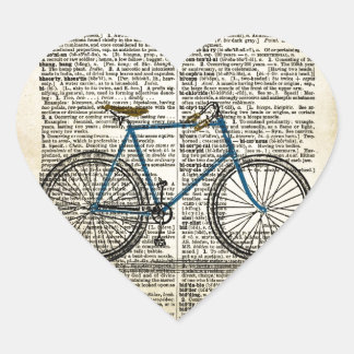 DICTIONARY Art Print Blue Bicycle Bike  Hart Sticker