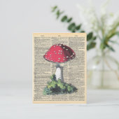  dictionary Art Red Mushroom Fairhouse Briefkaart (Staand voorkant)