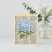  dictionary Art Soft Blue Lilacs Briefkaart (Staand voorkant)
