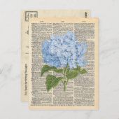  dictionary Art Soft Blue Lilacs Briefkaart (Voorkant / Achterkant)