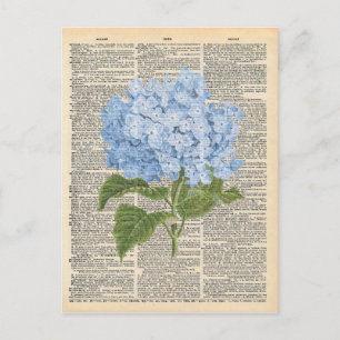 dictionary Art Soft Blue Lilacs Briefkaart