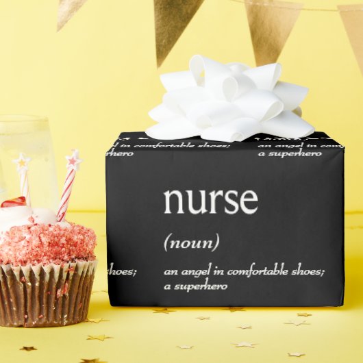 Dictionary Definition of a NURSE Cadeaupapier (Verjaardagsfeest)