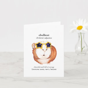 Dictionnaire amusant Guinée Pig Carte de voeux