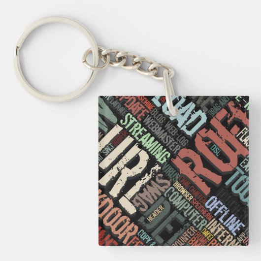 Dictionnaire informatique en porte-clés de couleur (Devant)