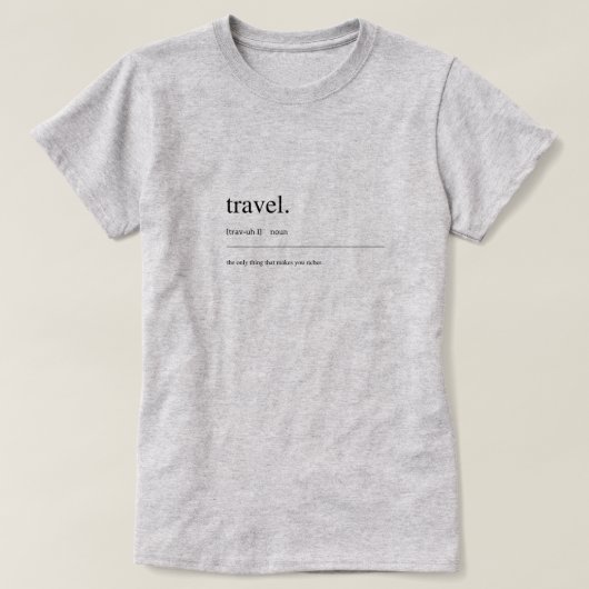 Dictionnaire urbain T-Shirt - Voyage (Design devant)