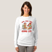 Did You Try Icing It – Funny Gingerbread Man  T-shirt (Voorkant volledig)