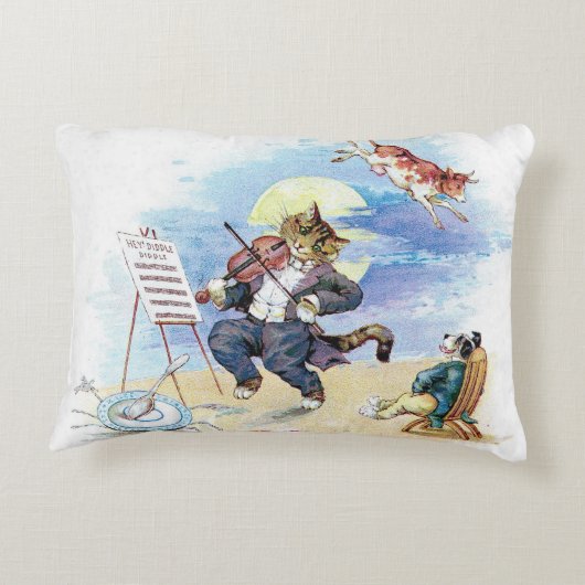 Diddle Diddle Nursery Rhyme Accent Kussen (Achterkant)