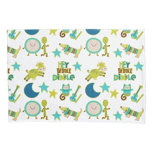 Diddle Diddle Nursery Rhyme Kussensloop (Voorkant)