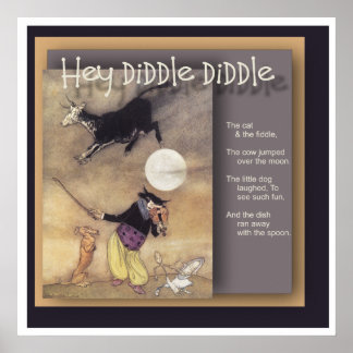 Diddle Diddle Nursery Rhyme Poster