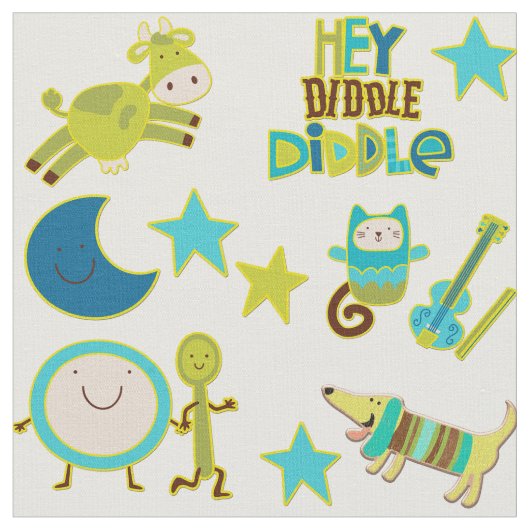 Diddle Diddle Nursery Rhyme Stof (Close Up)
