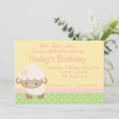 Diddles Farm Lamb Invitation d'anniversaire (Debout devant)