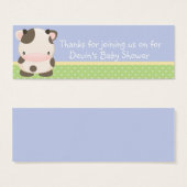 Diddles Farm moo-Vache Baby shower Favoriser Balis (Devant & derrière)