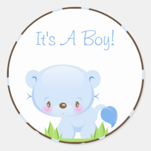 Diddles Lion Baby shower Envelop afdichtingen/Stic Ronde Sticker