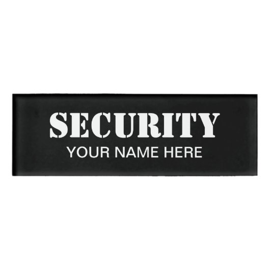 D'identification Badge de nom de sécurité pour garde de sécurité (Devant)