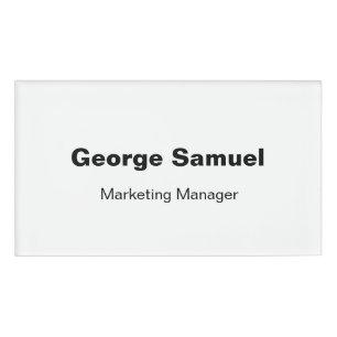 D'identification Badge de nom d'employé pour entreprise simple