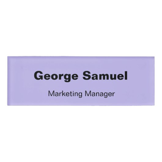 D'identification Badge de nom d'employé pour entreprise simple (Devant)