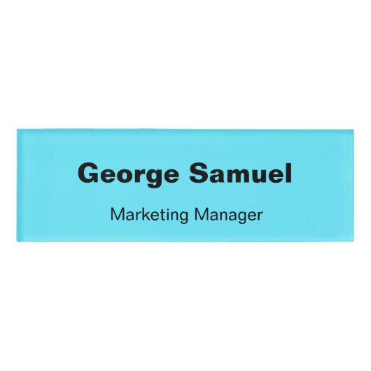 D'identification Badge de nom d'employé pour entreprise simple (Devant)