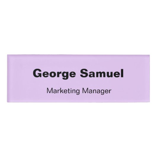 D'identification Badge de nom d'employé pour entreprise simple (Devant)