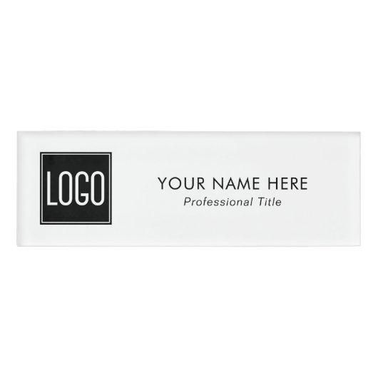 D'identification Badge de nom d'entreprise personnalisé – Logo, nom (Devant)