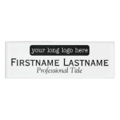 D'identification Badge de nom personnalisé avec logo horizontal (Devant)