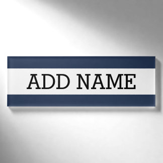 D'identification Badge Employé - Navy avec Personnalisation