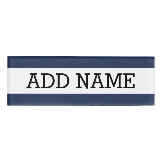 D'identification Badge Employé - Navy avec Personnalisation (Devant)