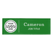 D'identification Badge employé vert de logo d'entreprise moderne (Devant)