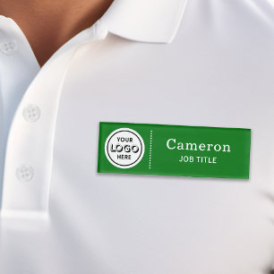 D'identification Badge employé vert de logo d'entreprise moderne
