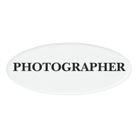 D'identification Badge Magnétique - Photographe (Devant)