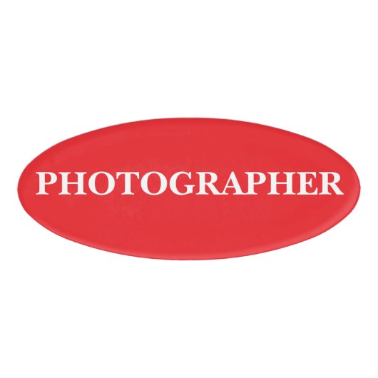 D'identification Badge Magnétique - Photographe (Devant)