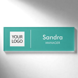 D'identification Badge nominatif aimanté logo personnalisé Employ