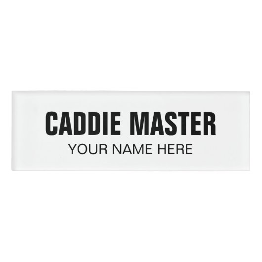D'identification Caddie Maître badge pour l'assistant de golf (Devant)