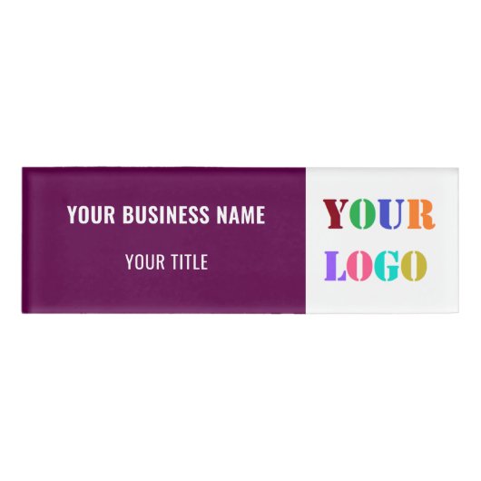 D'identification Exemple de badge d'information de logo d'entrepris (Devant)