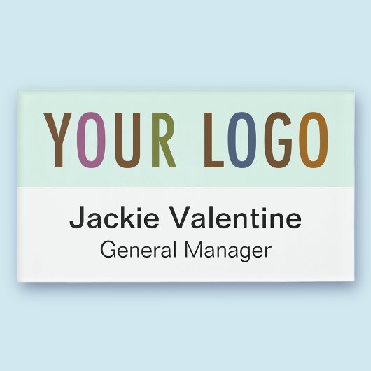 D'identification Grand acrylique Nom magnétique Badge Société Logo