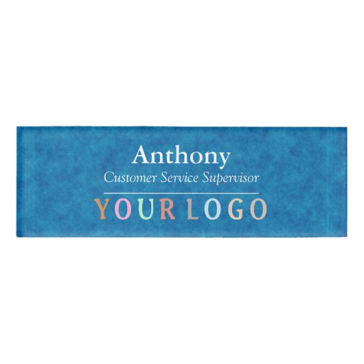 D'identification Name Badge Magnet Custom Logo Employee Staff Large (Devant)