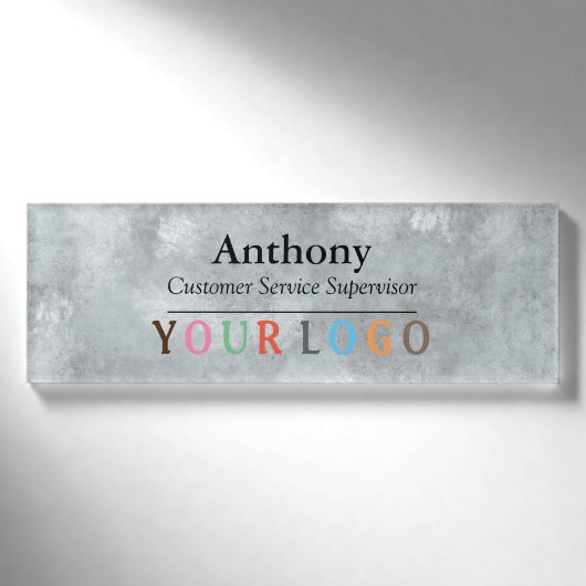 D'identification Nom Badge Magnet Custom Logo Personnel Employé Gra (Devant)