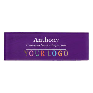 D'identification Nom Badge Magnet Custom Logo Personnel Employé Gra