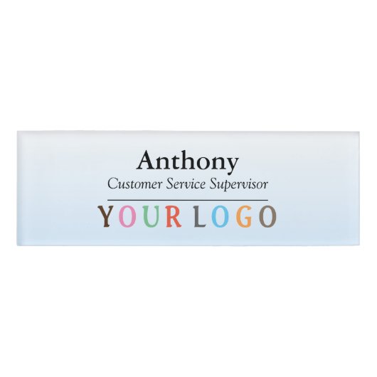 D'identification Nom Badge Magnet Custom Logo Personnel Employé Gra (Devant)