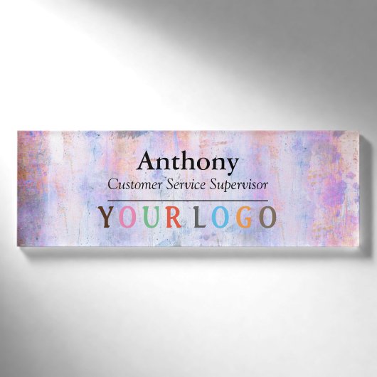 D'identification Nom Badge Magnet Custom Logo Personnel Employé Gra (Devant)