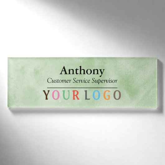 D'identification Nom Badge Magnet Custom Logo Personnel Employé Gra (Devant)