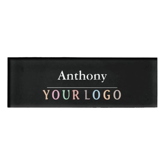 D'identification Nom Badge Magnet Custom Logo Personnel Employé Gra (Devant)