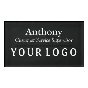 D'identification Nom Badge Magnet Custom Logo Personnel Employé Gra