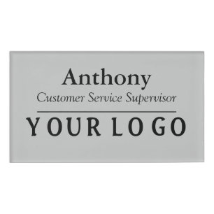 D'identification Nom Badge Magnet Custom Logo Personnel Employé Gra