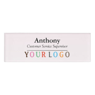 D'identification Nom Badge Magnet Custom Logo Personnel Employé Gra