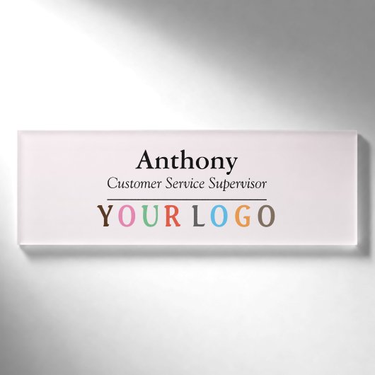 D'identification Nom Badge Magnet Custom Logo Personnel Employé Gra (Devant)