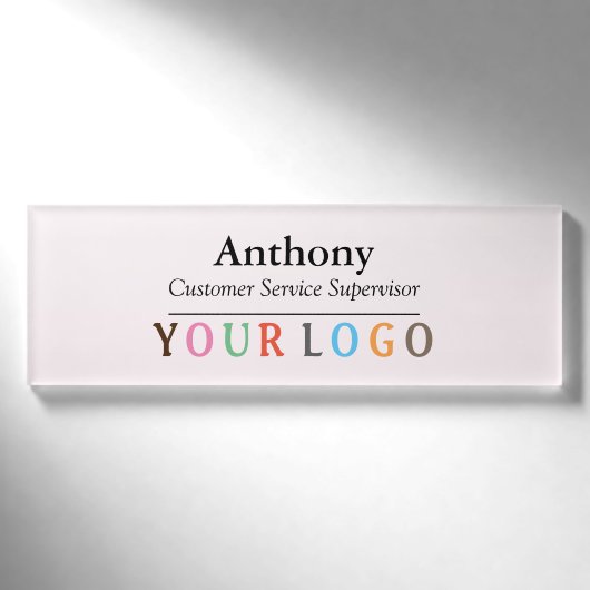 D'identification Nom Badge Magnet Custom Logo Personnel Employé Gra (Devant)