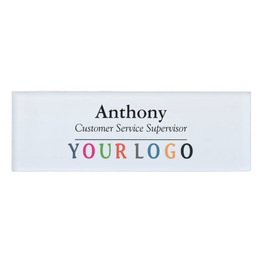 D'identification Nom Badge Magnet Custom Logo Personnel Employé Gra (Devant)