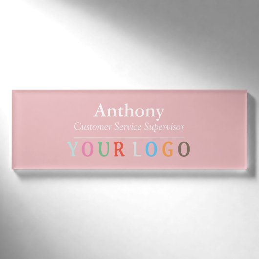 D'identification Nom Badge Magnet Custom Logo Personnel Employé Gra (Devant)